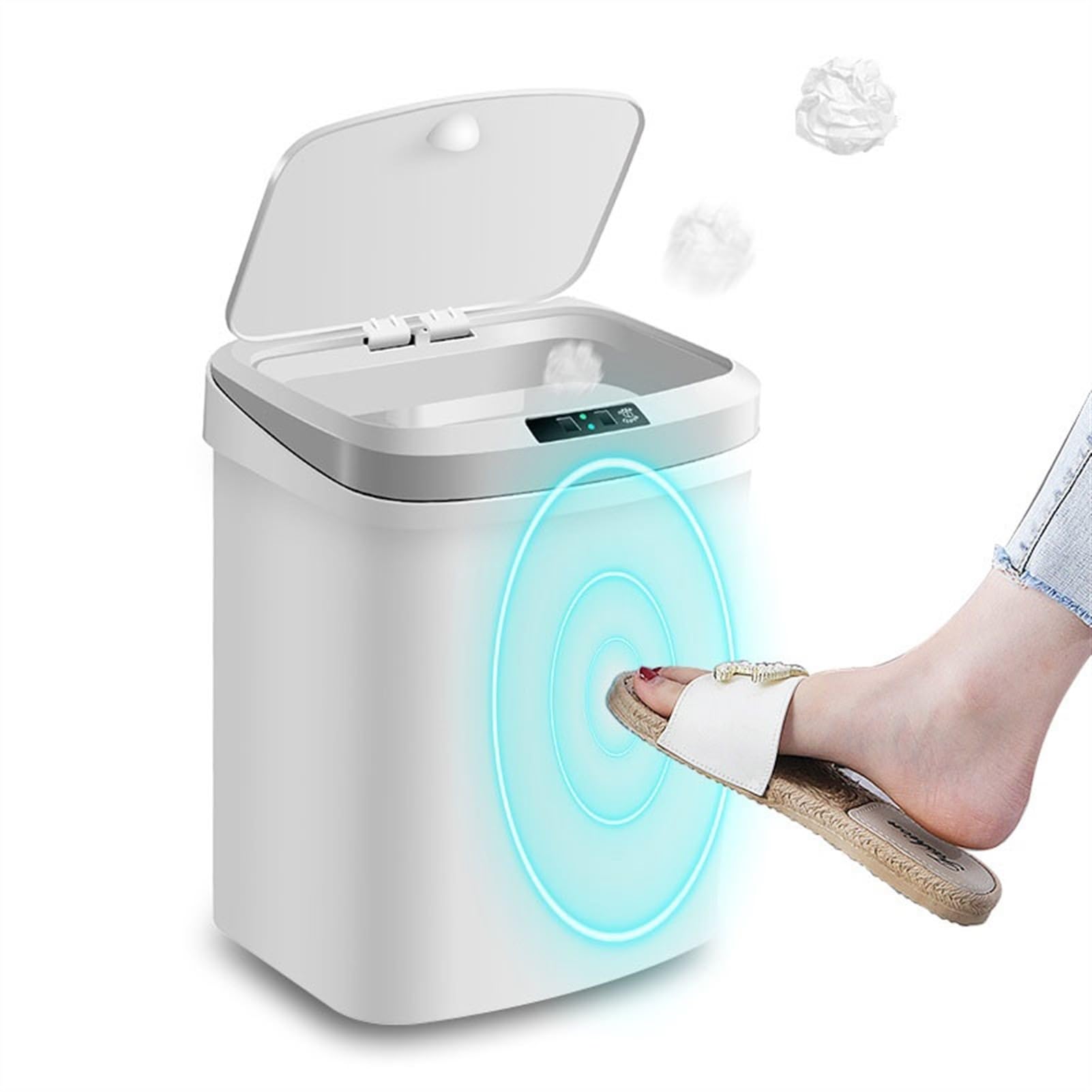 ENGENDER Bidone della Spazzatura per Ufficio Pattumiera Secchio di Carta Elettrico Moderno Casa Camera da Letto Soggiorno Cucina Bagno Cestino Cestino (Color : A, Size : S)