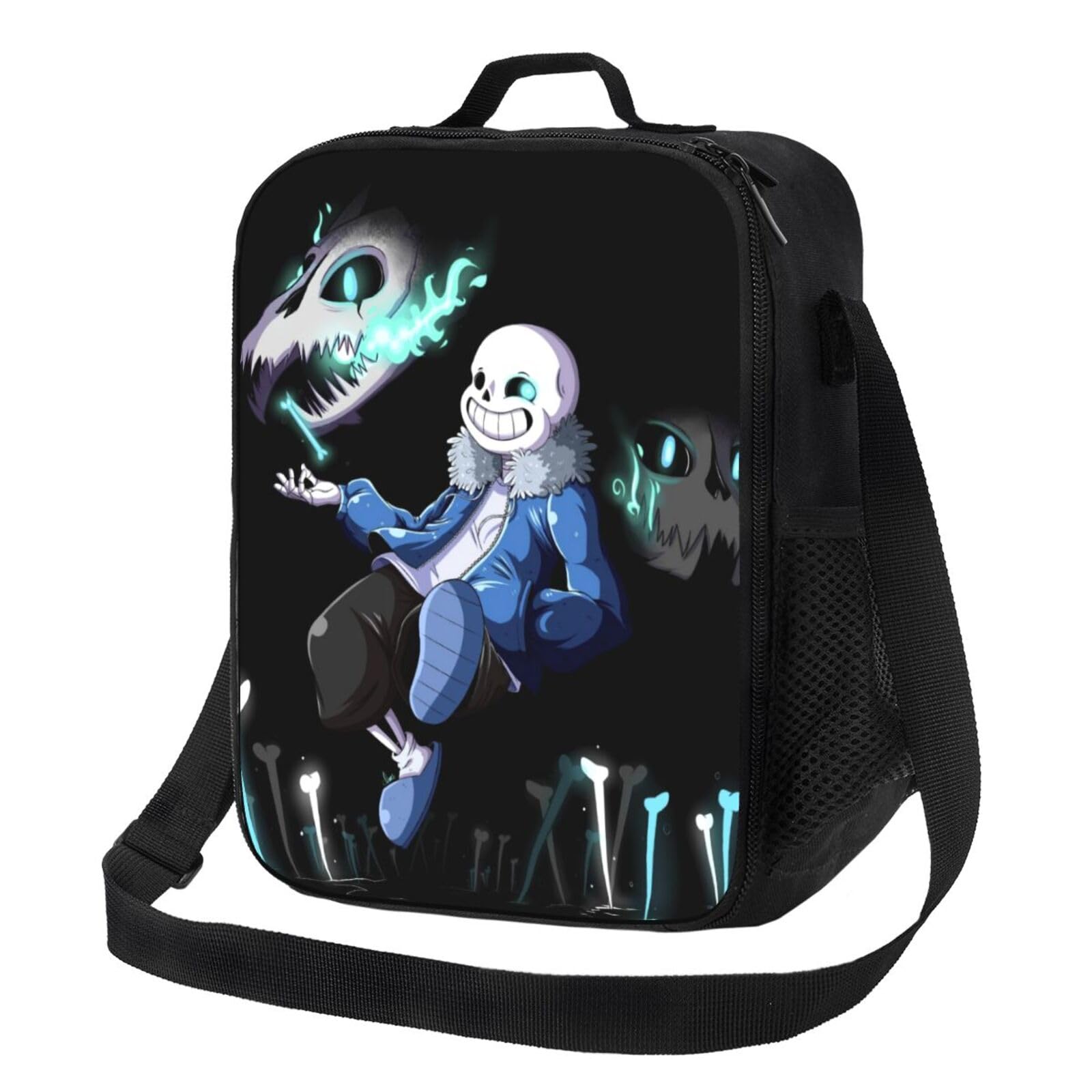 Un-der tale Sans Lunch Box Insulated Lunch Bag bag with Shoulder Strap Reusable Portable Cooler Bag for Women Men Work Office Picnic Travel