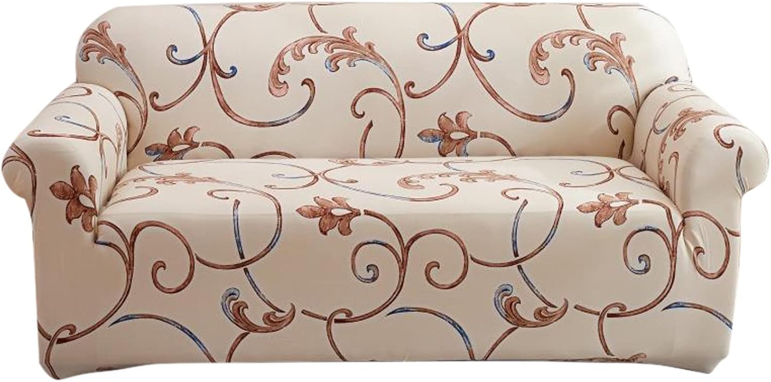 Amazon.com: Qubjus Stretch Sofa Cover Printed Couch Cover Patterned ...
