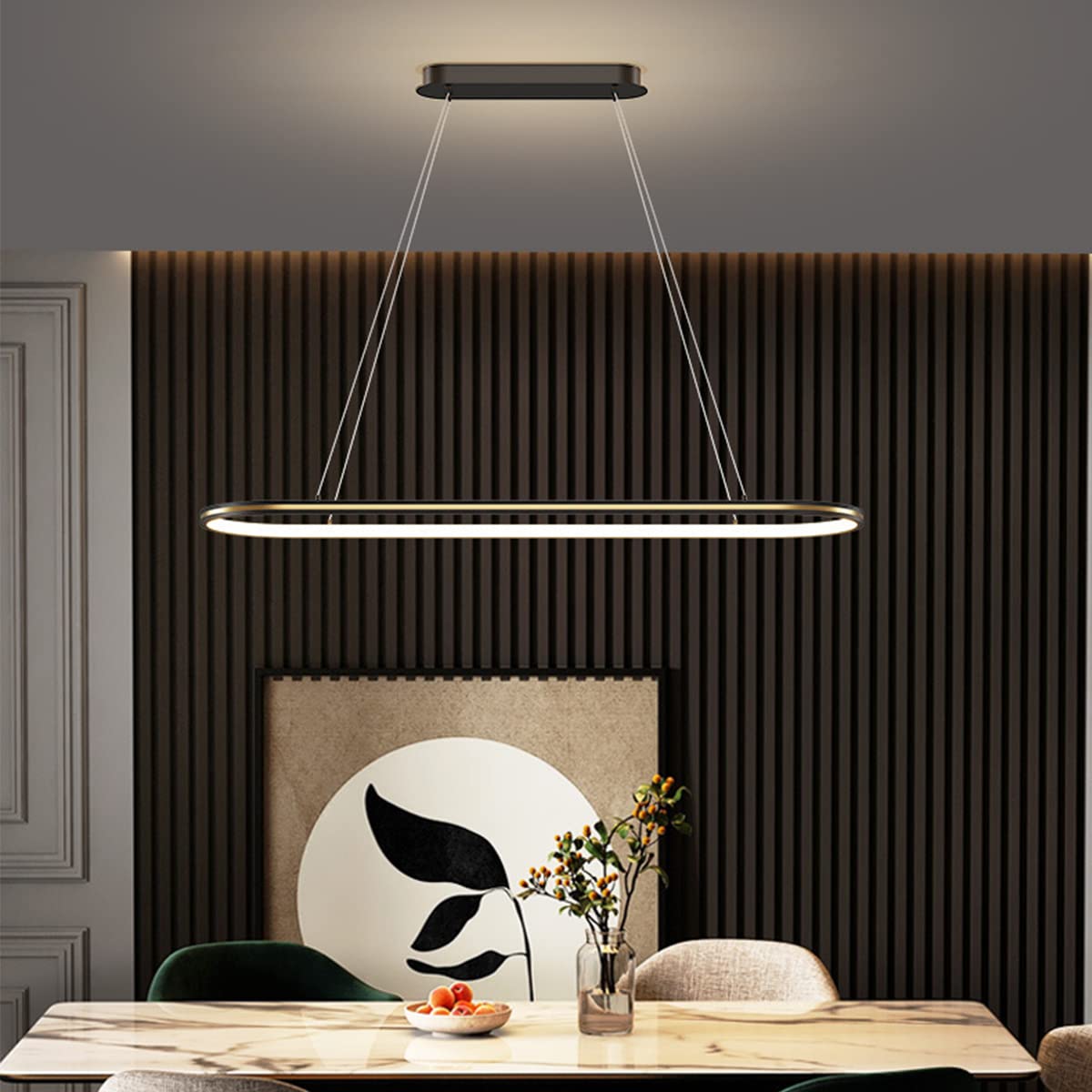Dimbare én in hoogte verstelbare hanglamp Sara 60 cm van Knapstein