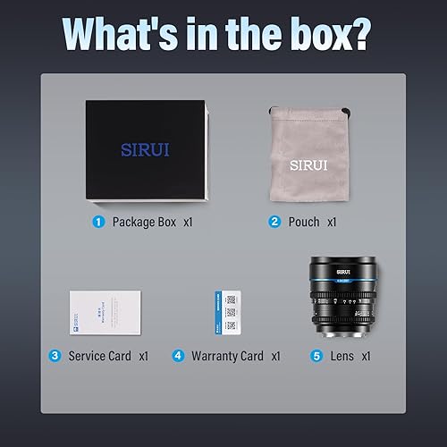 Miniatura 62 de SIRUI Night Walker S35 - Juego de lentes Cine de enfoque manual, 0.94 pulgadas, 1.79 pulgadas, 1.79 pulgadas, lente de apertura grande T1.2