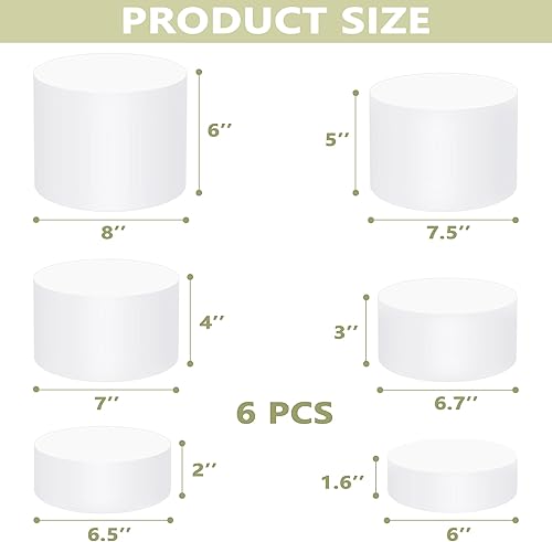 Miniatura 34 de 6 elevadores de buffet, elevadores de alimentos para mesa de bufé, elevadores de exhibición de cubos acrílicos con parte inferior hueca, soporte