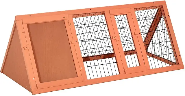 Gabbia per Conigli da Esterno in Legno di Abete 118x50x45cm - PawHut