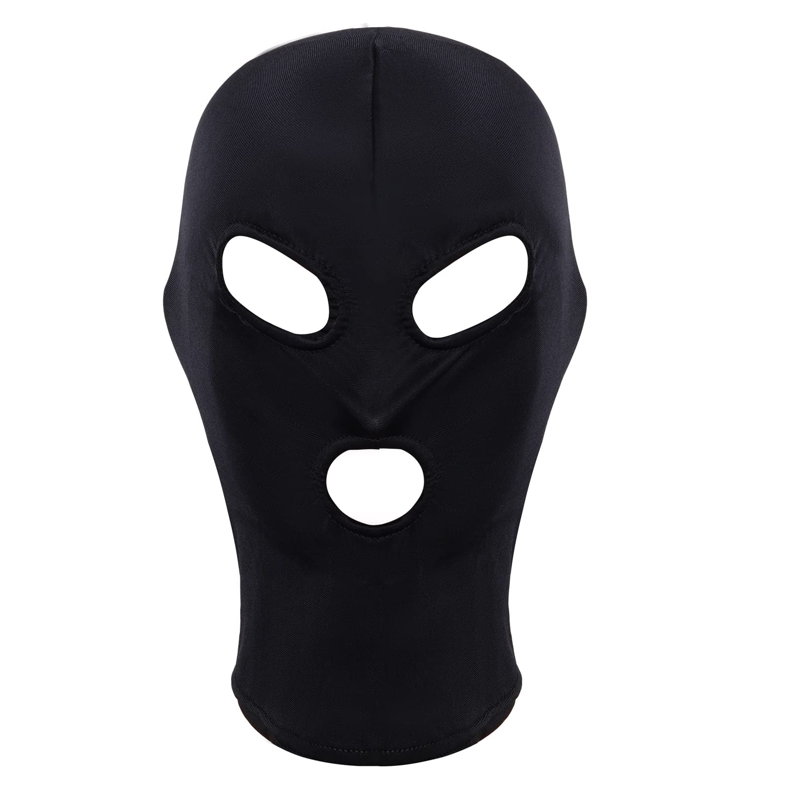 Zentai Hood Mask Full Cover Spandex Open Eye & Mouth Elastic Breathable Mask for Halloween Cosplay Costume Unisex