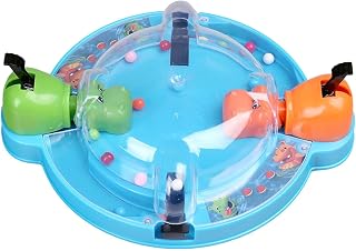 Milageto Hungry Hippo Bead Contest speeds race Toy Tabletop montessori Hippos grab and game Hippo Bead Match for leisure Preschool