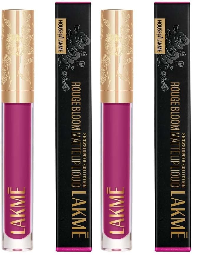 Image of Lakme Rouge Bloom Matte Lip Liquid Iconic Iris 501-3.5ml (Pack of 2)