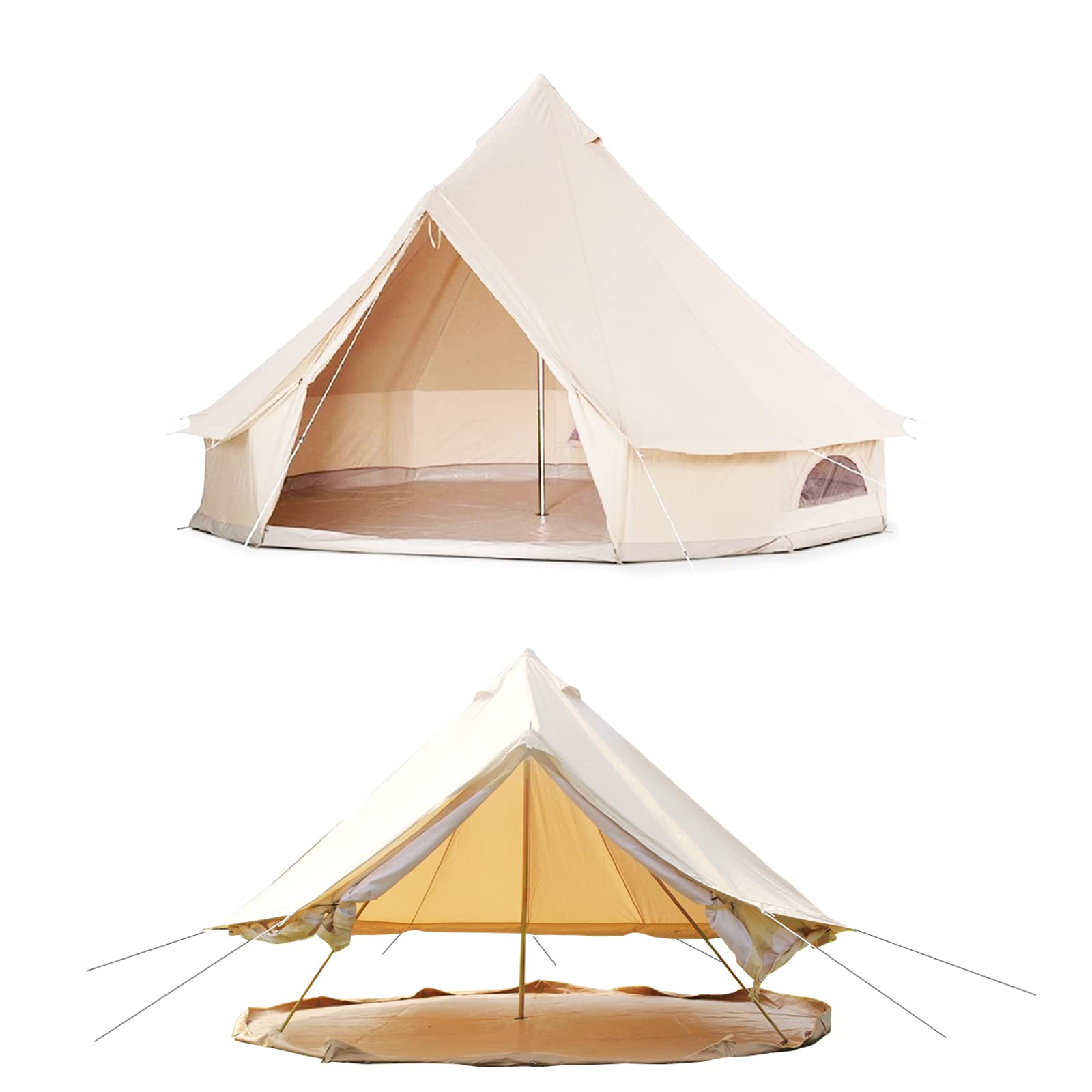 Amazon.co.jp: Kanggogo 3m ベルテント 大きいワンポールテント グラン  