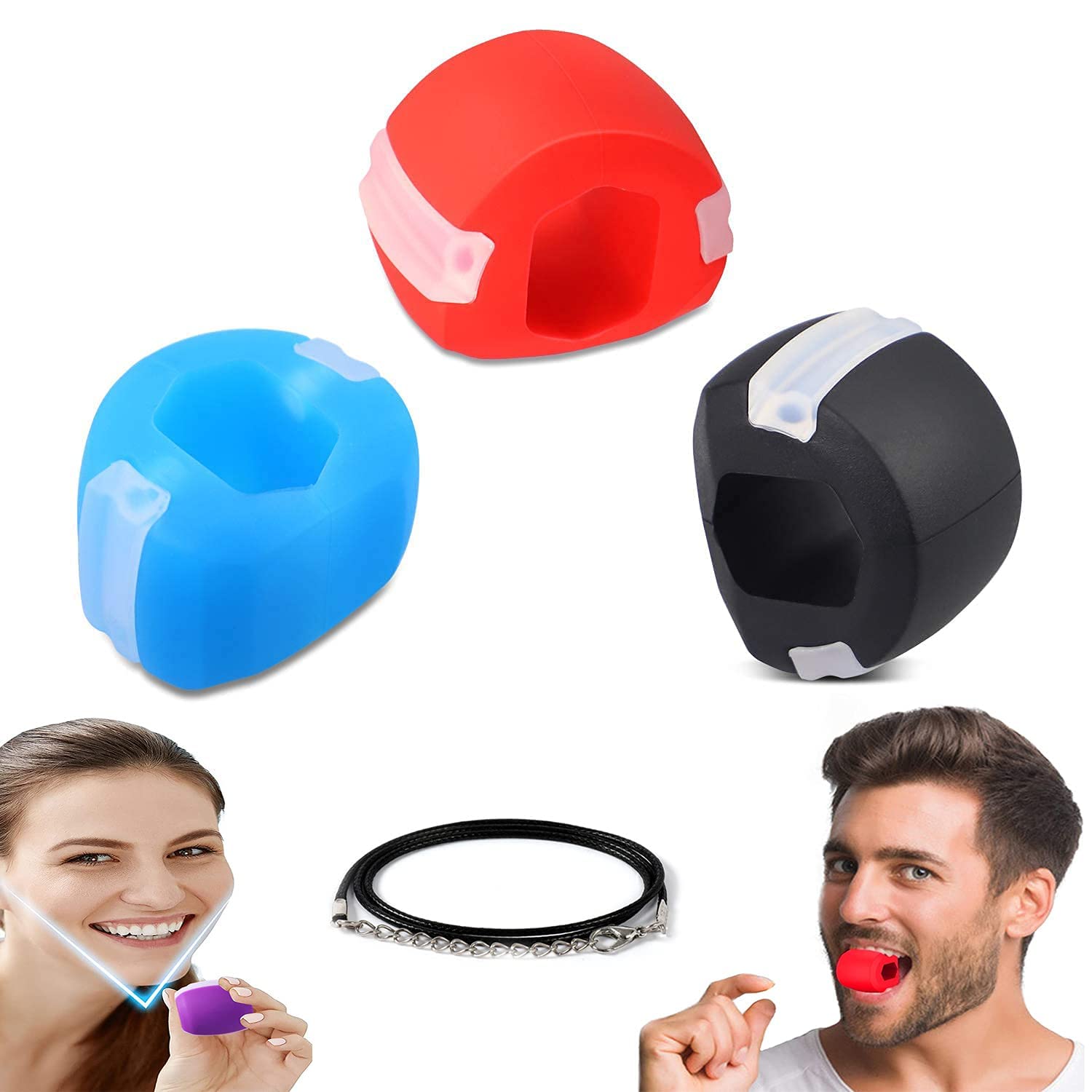 Silicon jawline Exercise Ball for Men & Woman,Exercise Ball for face Cut & face line jawline Shaper and Slim,face Fat Reducer,Neck Chin &jaw Liner Tool for Men%Women, Standard Size, Pack of 1-picture-15