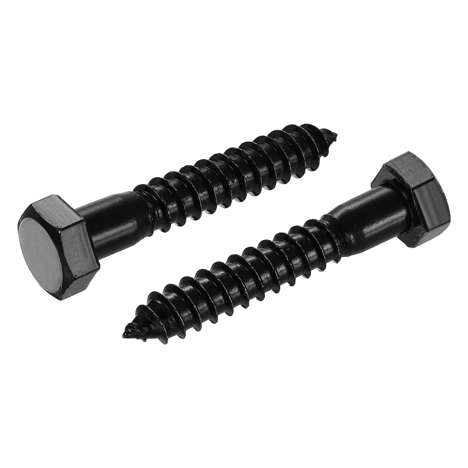QUARKZMAN Viti A Testa Esagonale 1/2" X 3" Con Filettatura Parziale, 20 Pz In Acciaio Inox 304 Con Testa Esagonale E Rivestimento In Zinco Nero