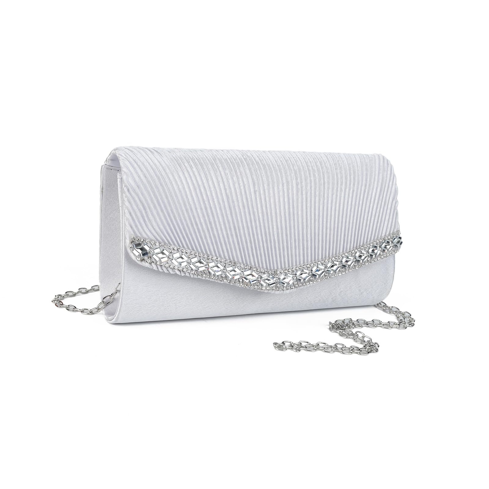 Gladdon Clutch damska błyszcząca torebka wieczorowa, błyszcząca, elegancka kopertówka, kamienie strasu, torba na ramię na wesele, imprezę, bankiet, święta, prezent
