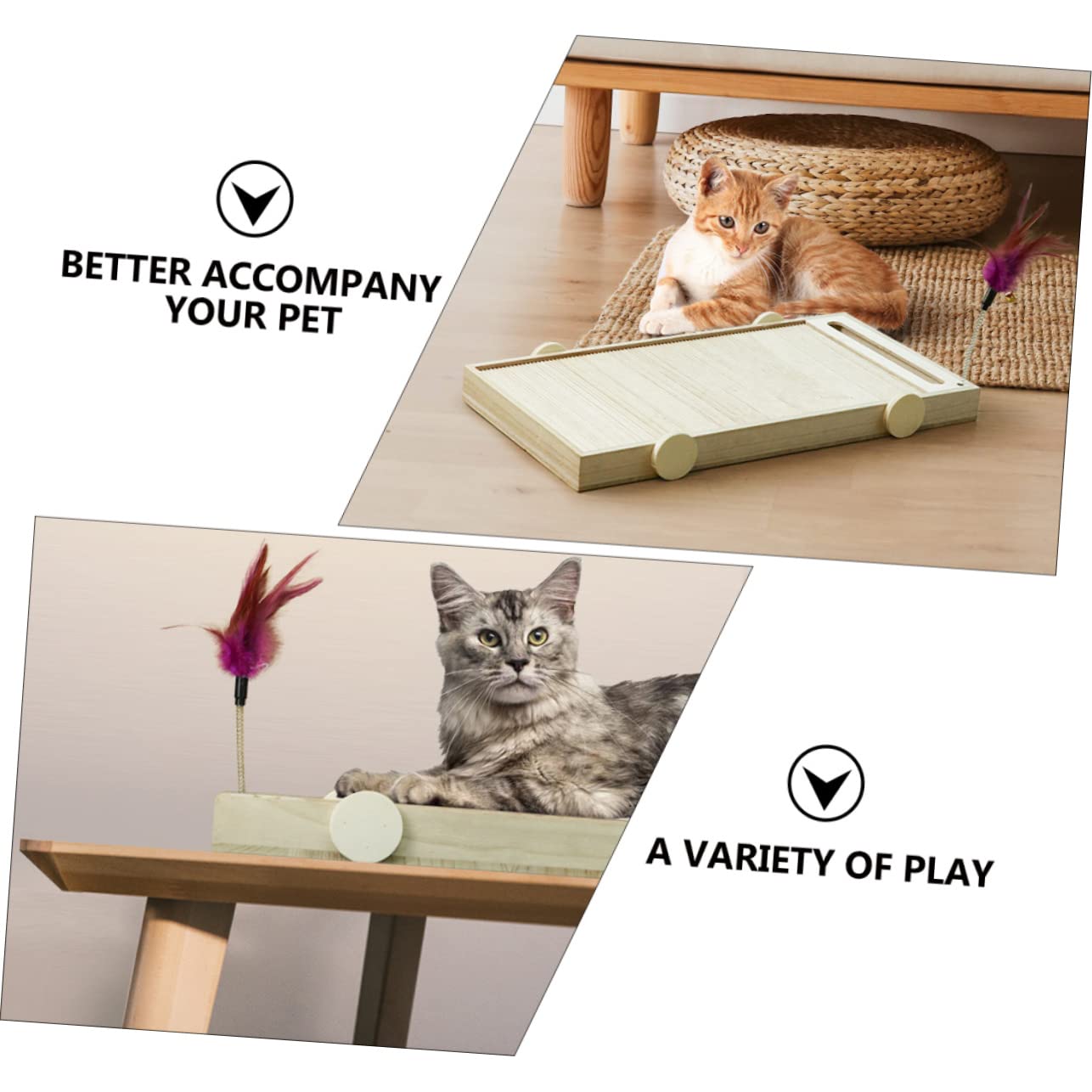 Ipetboom Tiragraffi per Graffi e Protezione Divano per Gatti in Materiale Composito Resistente Piastra Multifunzione per Mantenere Attivi i Gatti in Casa