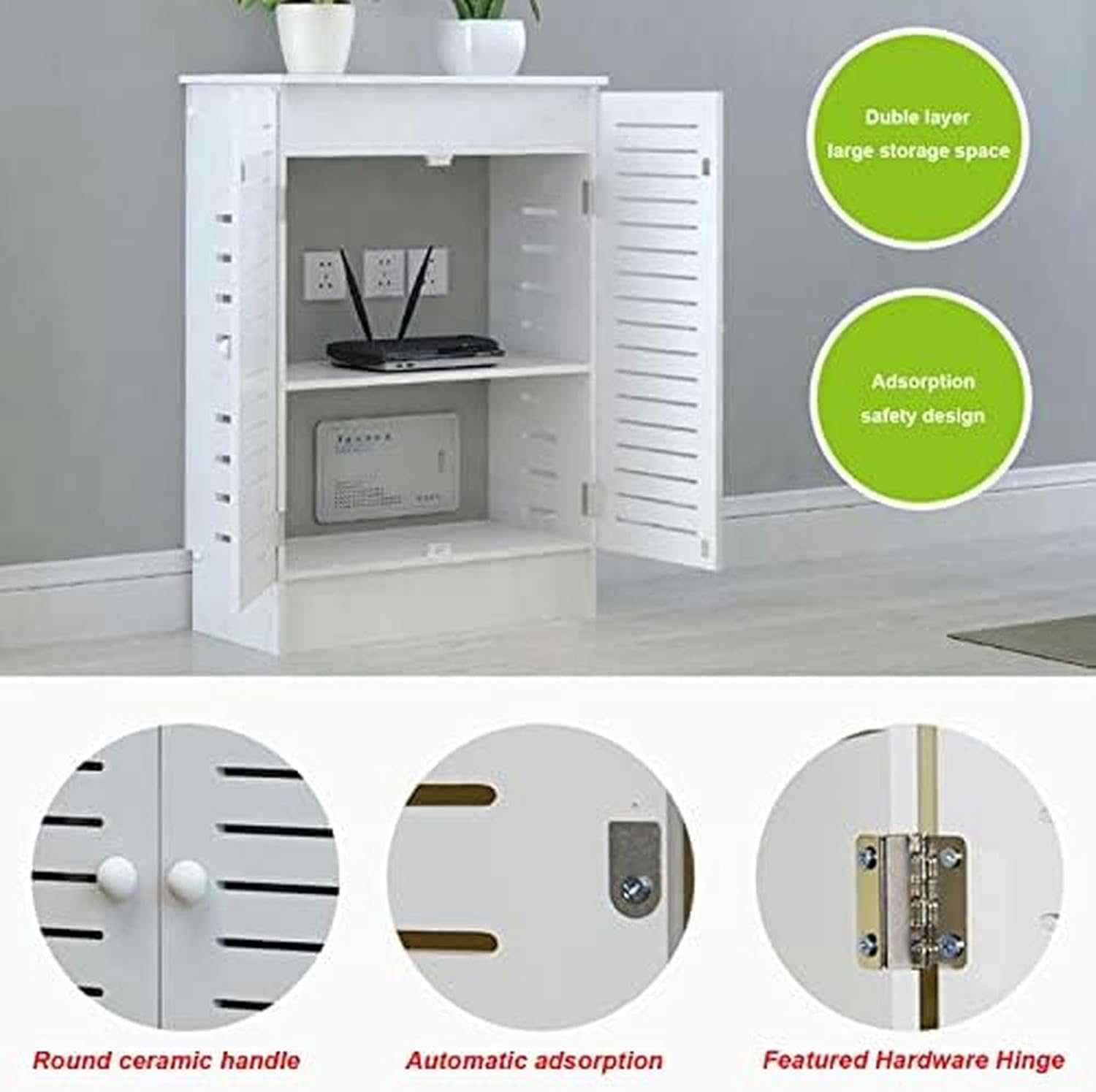Router Storage Box Router Storage Box,Set Top Box Router Storage Box Wall-Mounted WiFi Storage Cabinet Decorative Storage Rack Set-top Box Shelf Stands -DIY (50x30x70cm)
