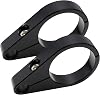 MoKitDora 1.5 Handlebar or Frame Mount Throttle Clutch Cable Clamp or Brake Line Clips for Harley 2 Pack, Black