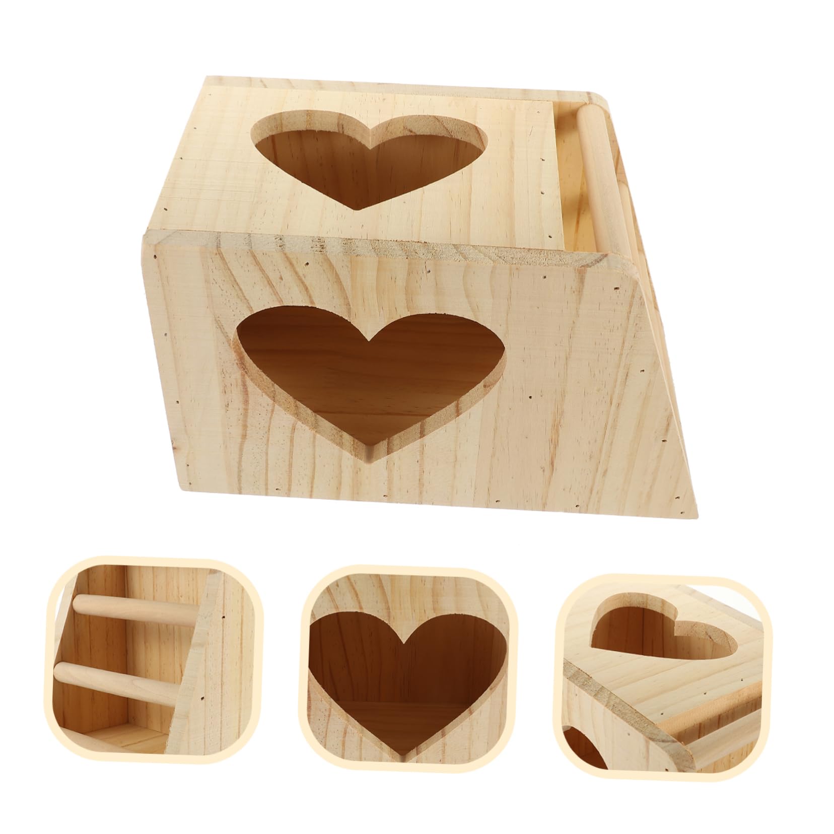 Happyyami Supporto Alimentare Legno Per Conigli e Piccoli Animali Rack Stante Multifunzionale Con Doppio Scomparto Per Fieno e Cibo Fresco Design Sicuro e Divertente Per Gioco e La