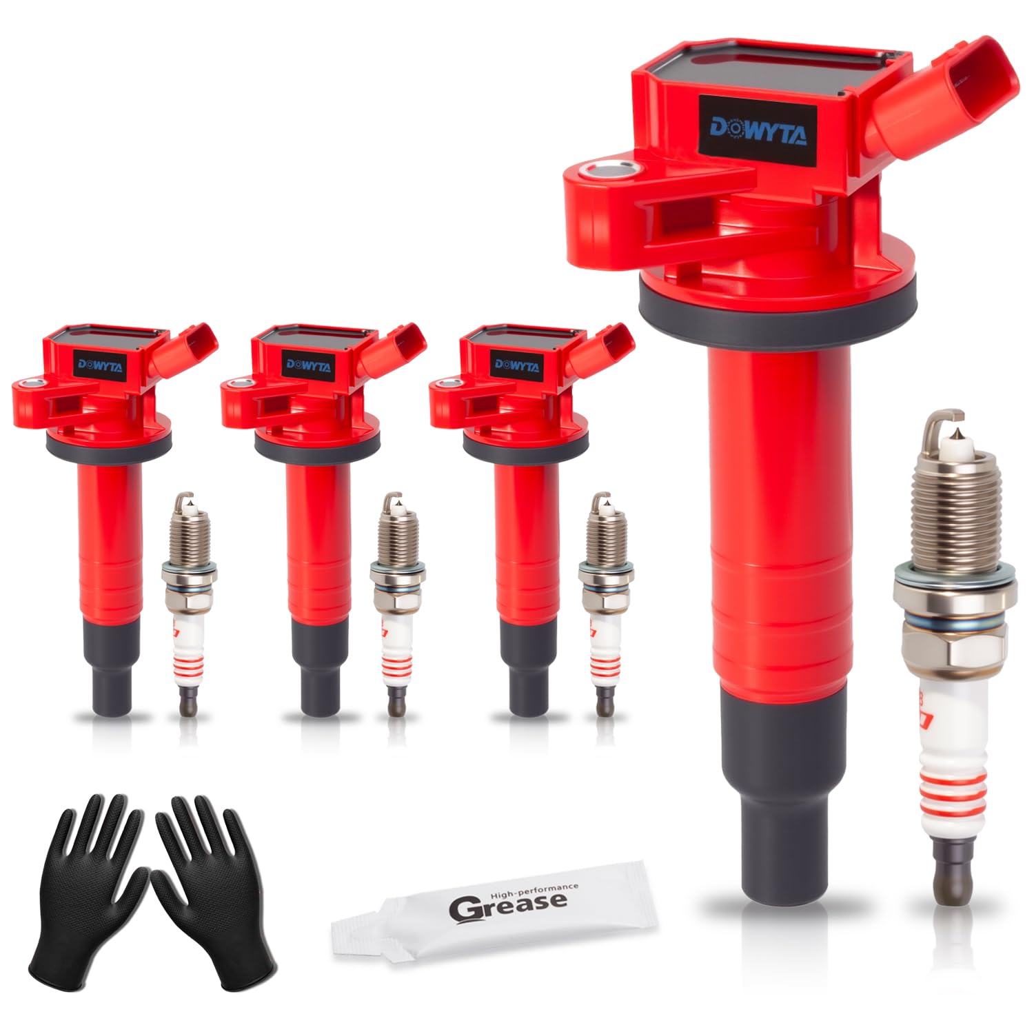 Photo 1 of Set of 4 Upgraded Ignition Coil Pack Spark Plugs fits for Toyota Corolla, for Toyota Matrix Celica, Pontiac Vibe, MR2 Spyder, Chevy Prizm 2000 2001 2002 2003 2004 2005 2006 2007 2008 1.8L L4, UF247