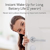 Vista 4 de Sensor de puerta Zwave Aeotec Sensor de puerta empotrable 7, sensor de puerta inteligente habilitado Z-Wave Plus alimentado por batería, SmartStart