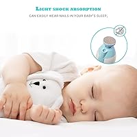 Vista 6 de Bebé Lima de uñas eléctrico, seguro recortador de uñas Set, 1, Rosado