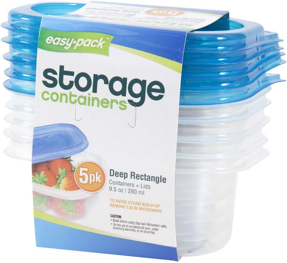 Amazon Easy Pack 8061 Rectangle Reusable Containers With Lids 9 5 Amazon Easy Pack 8061 Rectangle Reusable Containers With Lids 9 5