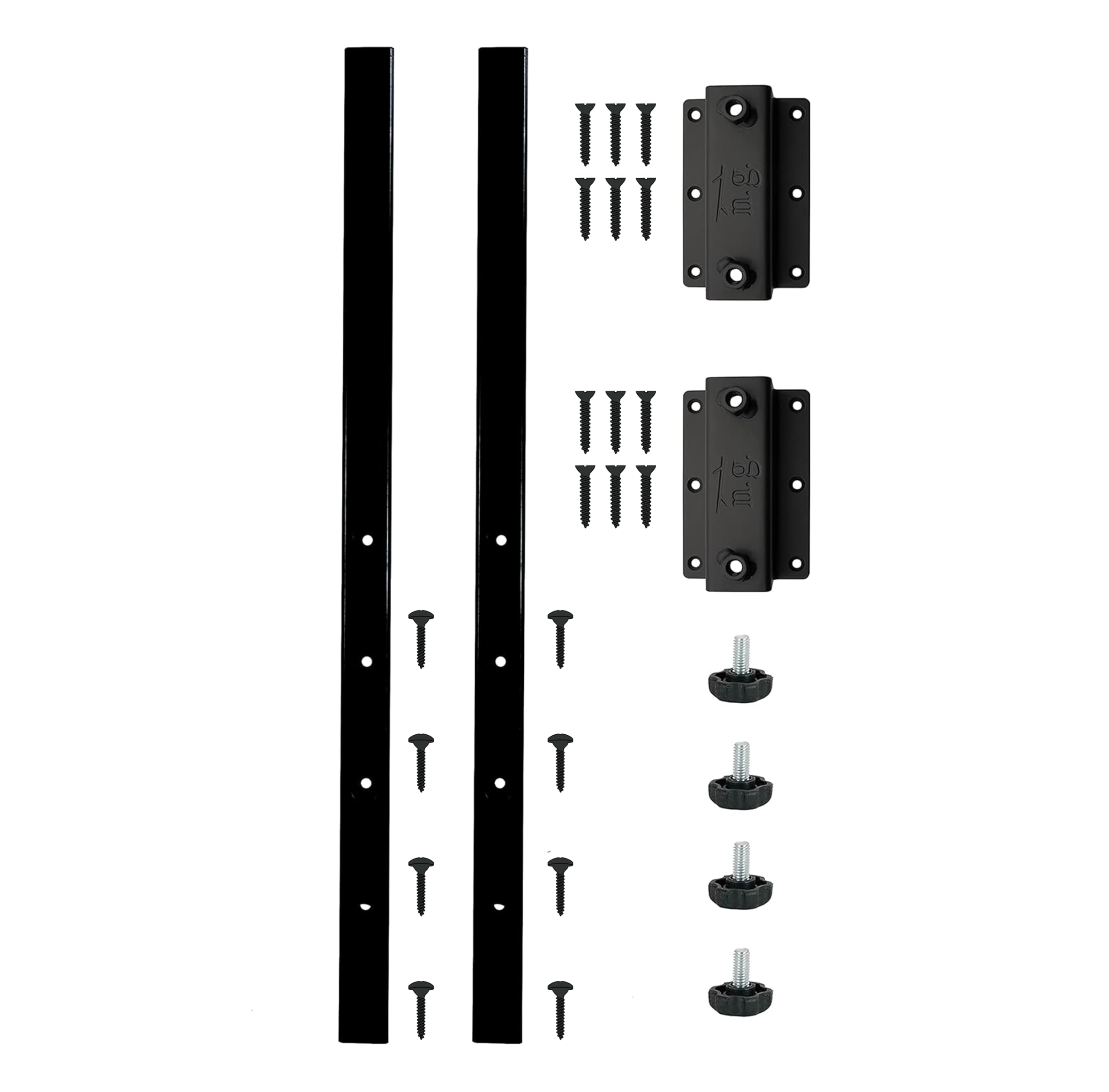 Natural Goods Berlin 2X Extension du Plateau de la Table, Support de Plaque Supplémentaire, Robuste (Noir, 60cm)