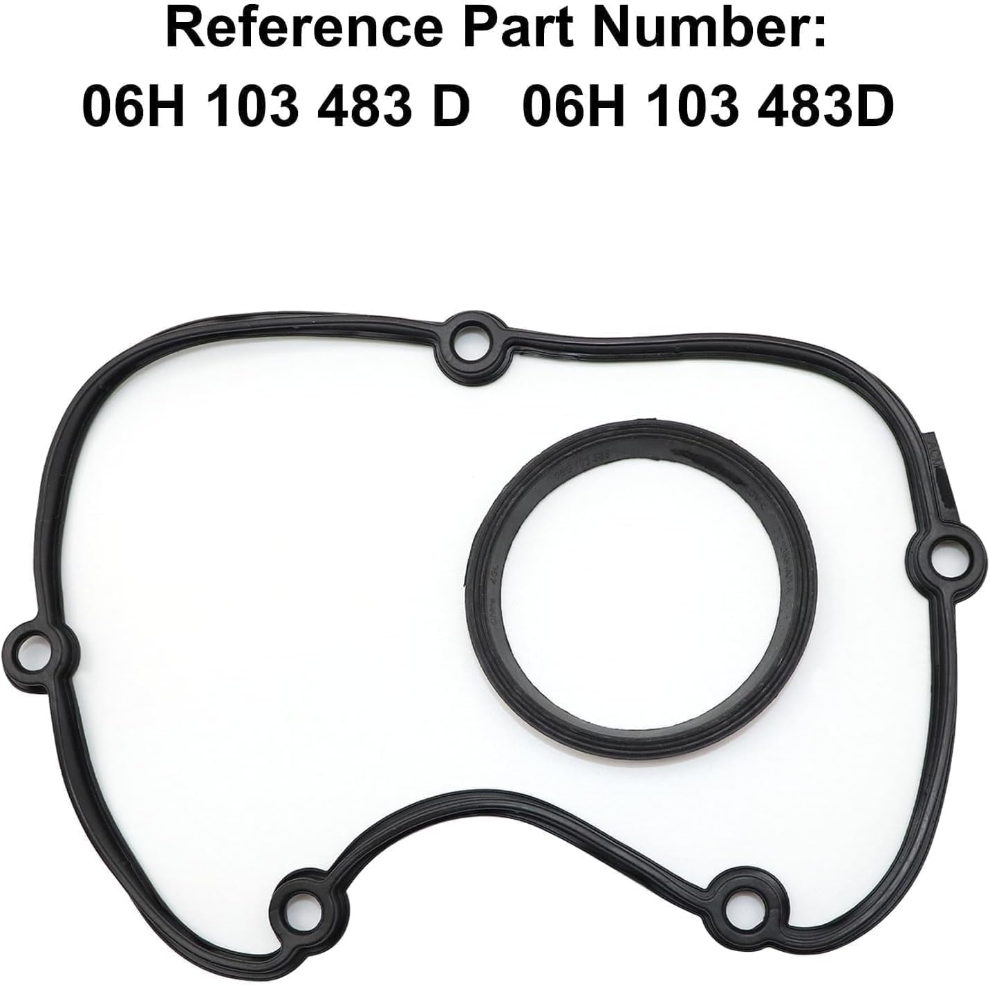 FZJDSD Upper Timing Chain Cover Gasket Seal Kit Compatible with VW Beetle CC Golf Jetta Passat Tiguan Compatible with Audi A3 A4 A5 A6 A8 Q3 Q5 S4 S5 S6 S8 2005-2017 Replaces 06H103483C 06H103483D