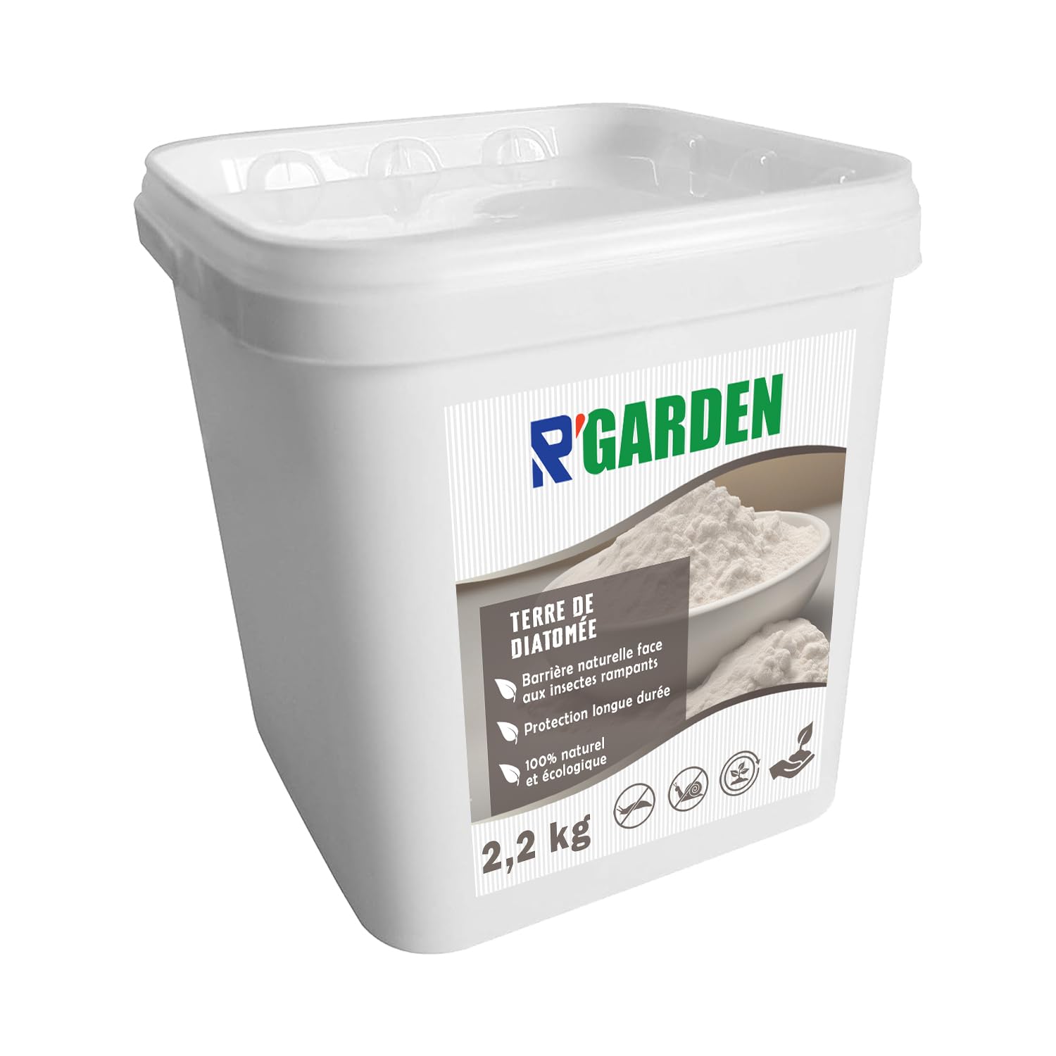 Terre de Diatomée R'Garden seau 2200G pour entretien maison