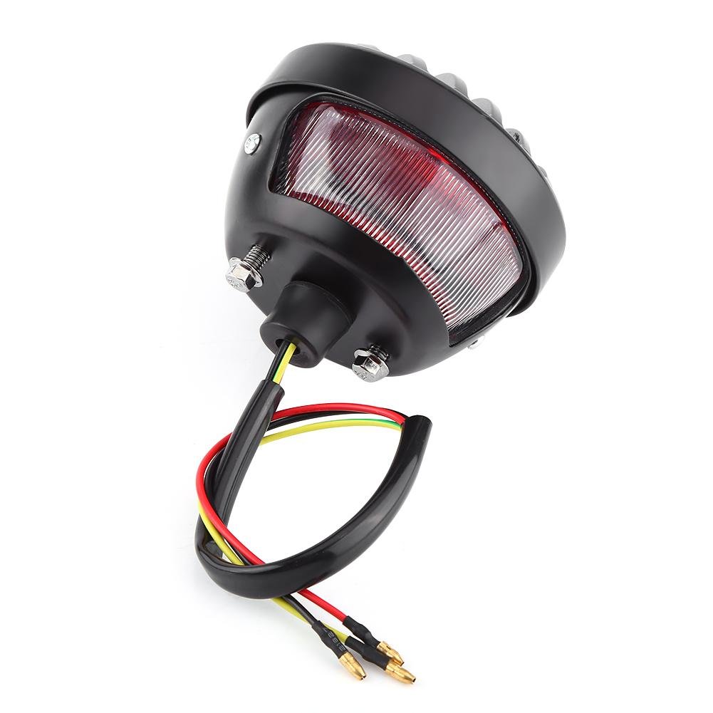 KIMISS Fanale Posteriore, fanali Posteriori Rotondi Neri per Moto Posteriori per Scooter Bobber Chopper ATV