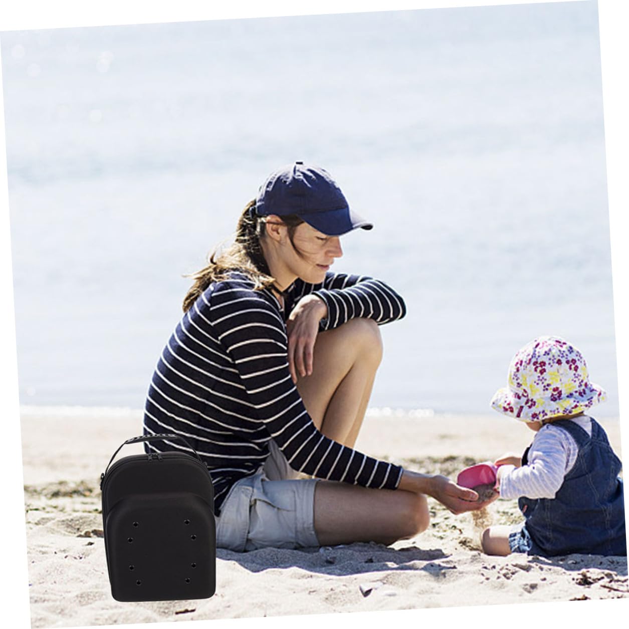 Cabilock 2 pezzi Custodia EVA Rigida per Cappelli da Baseball Organizer da Viaggio Antishock con Manico Protettore Cappelli Resistente e Compatibile per Spostamenti e Casa Nero