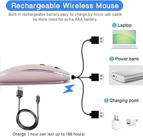 Miniatura 6 de JETTA Mouse inalámbrico para MacBook Pro, MacBook Air, portátil, escritorio, Chromebook, Win781011, PC, color gris