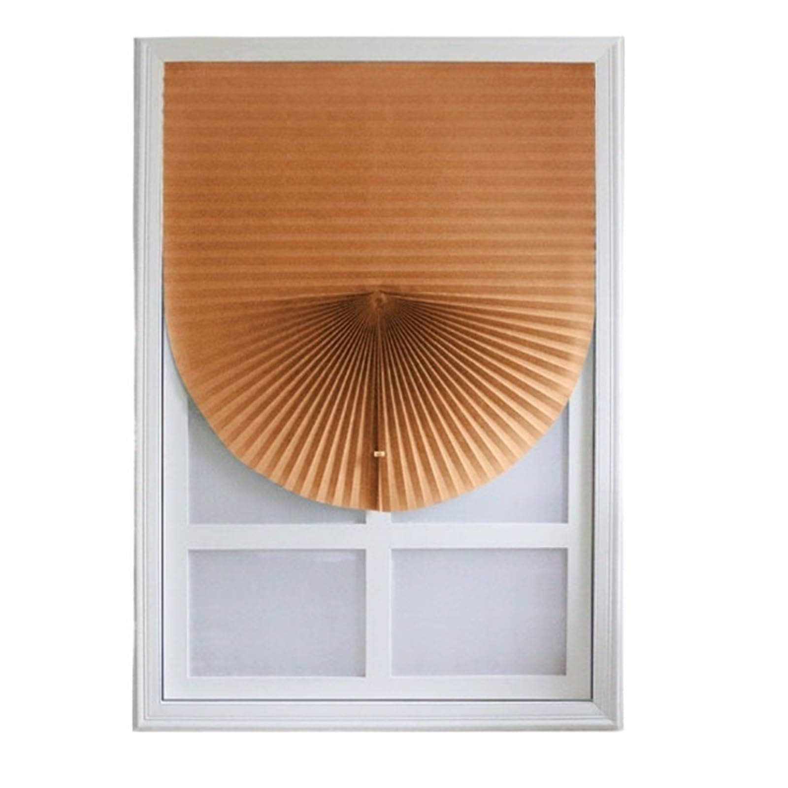 Store plissé de fenêtre occultant partiel sans perçage 90 cm