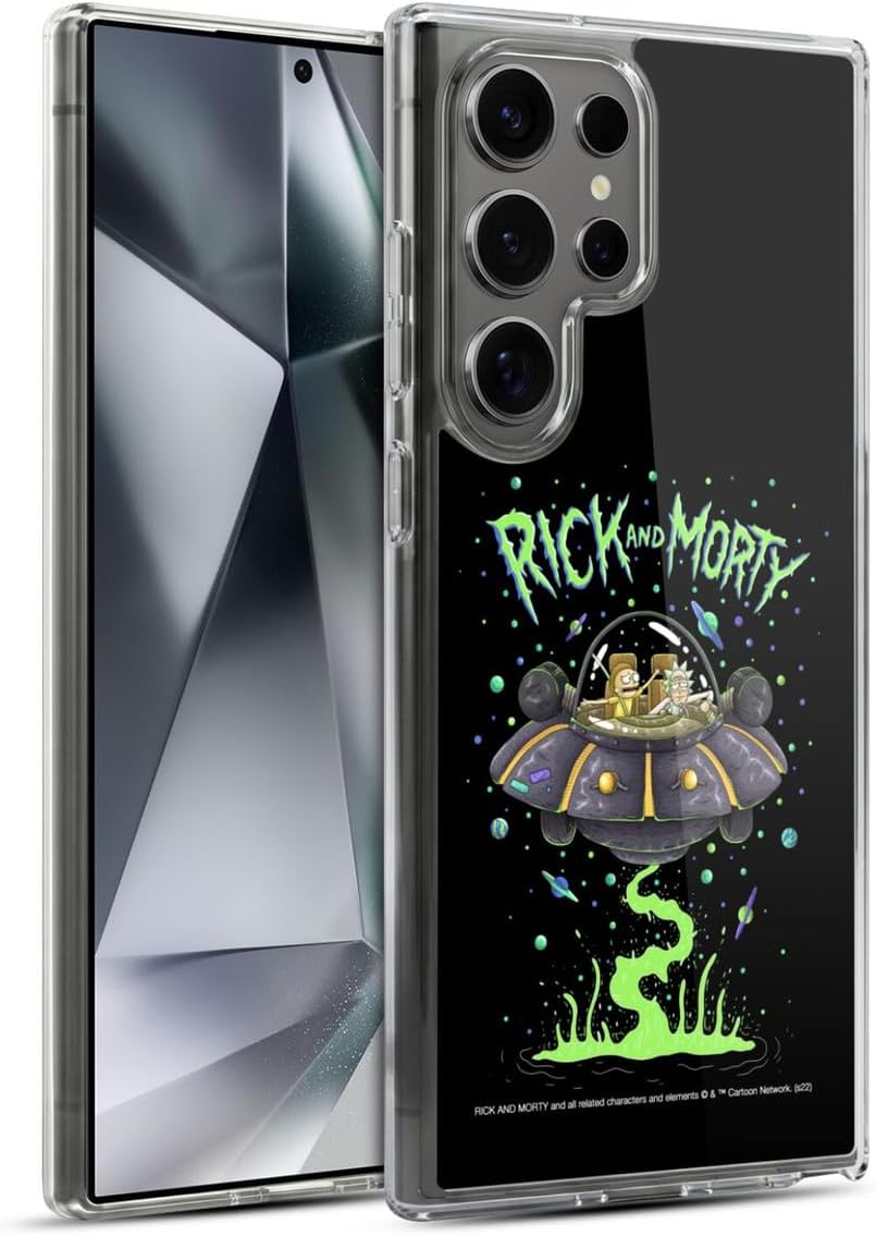 Head Case Designs Officially Licensed Rick and Morty The Space Cruiser Season 1 & 2 Graphics Gel Case [Military Grade Protection] Compatible with Samsung Galaxy S24 Ultra and Compatible with MagSafe