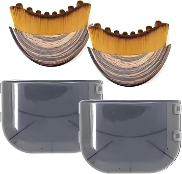 2 Pcs Lymphatic Contour Face Brush, Dry Brushing Face Brush, Lymphatic Drainage Massager for Face, Chin & Jawline Sculpting, Ergonomically Designed to Fit The Skin Precisely and Relieve Fatigue