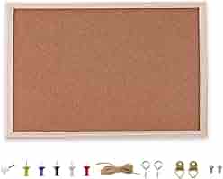 Bacheca In Sughero Con Cornice Legno - 20x30cm, Con Spilli, Per Ufficio, Casa, Scuola - Foto 14