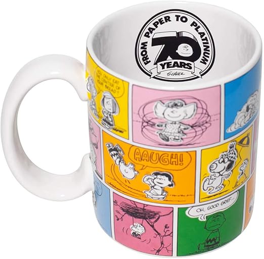 Enesco Peanuts 70th Anniversary Comic Strip Coffee Mug, 1