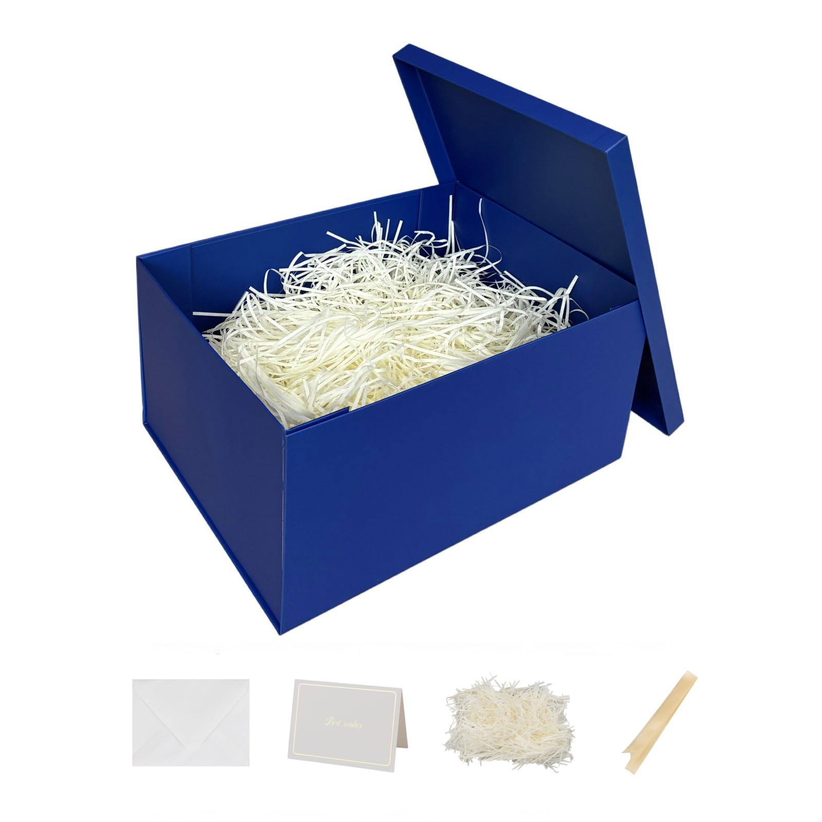 Nenwic Small Gift Box with Lid 25.5x20.5x10cm Blue Boxes