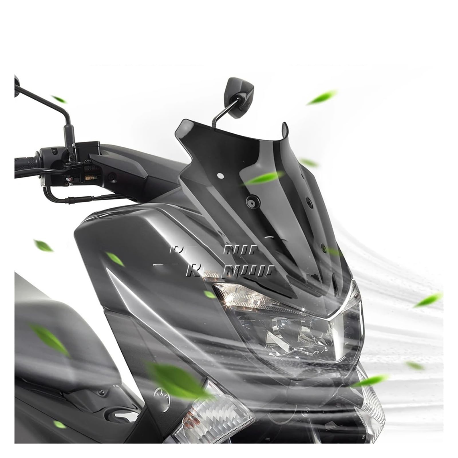 Piastra guida for parabrezza for accessori moto competitivi aggiornata | Compatibile con Yamaha NMAX 155 dal 2020 in poi(Black)