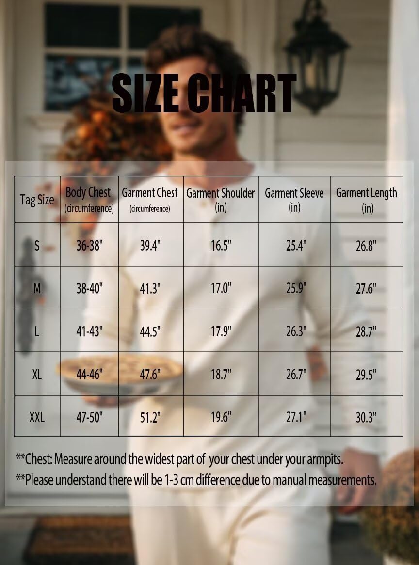 Zengjo Mens Long Sleeve Henley Shirts Casual 3-Button Cotton-Poly Blend T-Shirts - Image 7