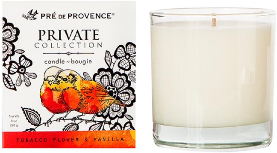 Pre de Provence Private Collection Fragrant Candle - Tobacco Flower and Vanilla