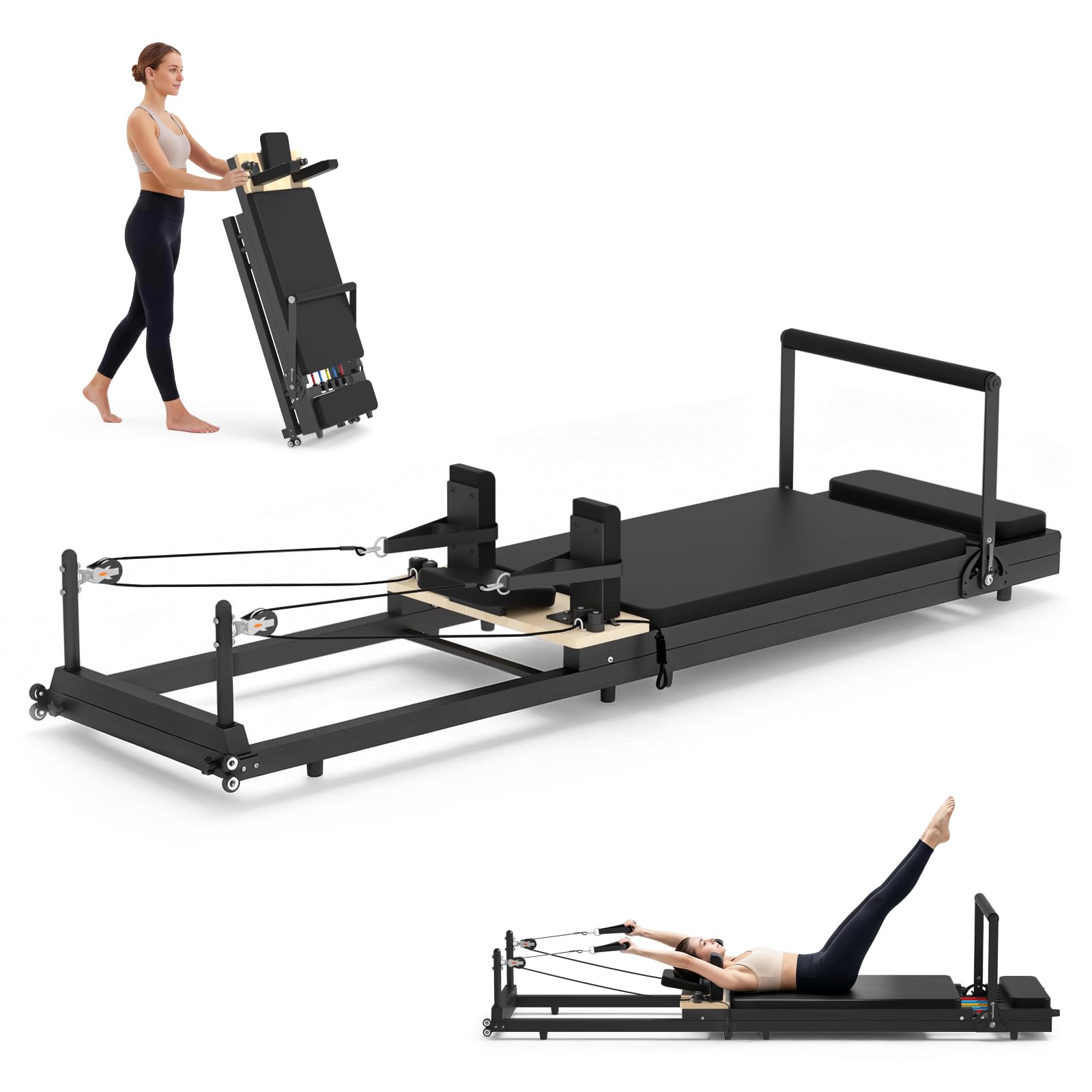 Photo 1 of ***MISSING PARTS, PARTS ONLY **** Pilates Reformer Foldable Reformer Machine for Home Apartment Use