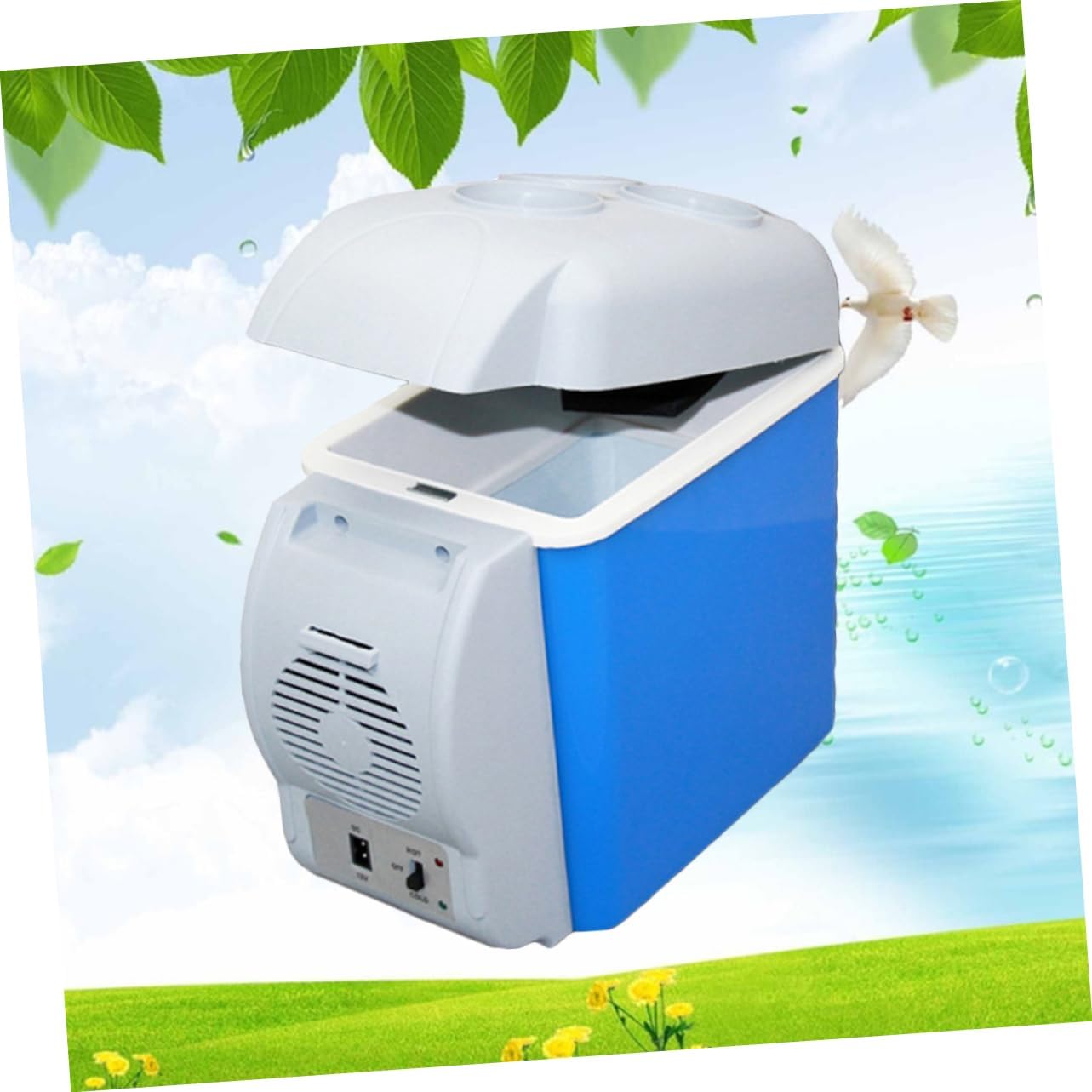 MAGICLULU 12v Portable Car Refrigerator Cooler and Warmer Box for Travel Freezer Cup Holder for Suv Minivan and Vehicles