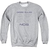 NCIS Gibbs Rules Unisex Adult Crewneck Sweatshirt for Men and Women, X-Large Athletic Heather