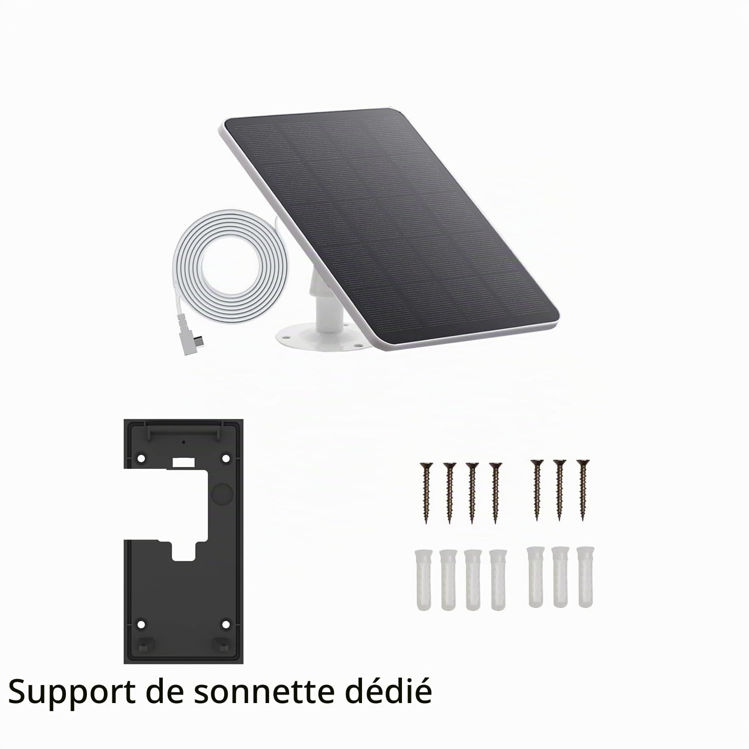 Chargeur solaire pour sonnette vidéo Ring 2ème génération