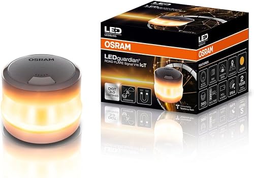 OSRAM LEDguardian ROAD FLARE Signal V16 IoT, DGT 3.0 certified LED warning light, mandatory use in Spain, 1900K, real time localization - 1