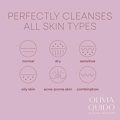 Miniatura 5 de OLIVIA QUIDO Tónico de equilibrio clínico para el cuidado de la piel con lila y narciso marino (6.76 onzas líquidas) | Limpiador hidratante y tensor