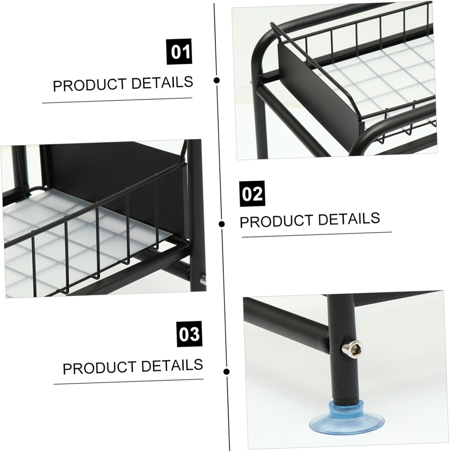 Kitchen Bathroom Storage Rack Multifunctional Organizer for Under Sink Countertop Space Saving Holder for Kitchen Tools Bathroom Essentials Compact Design