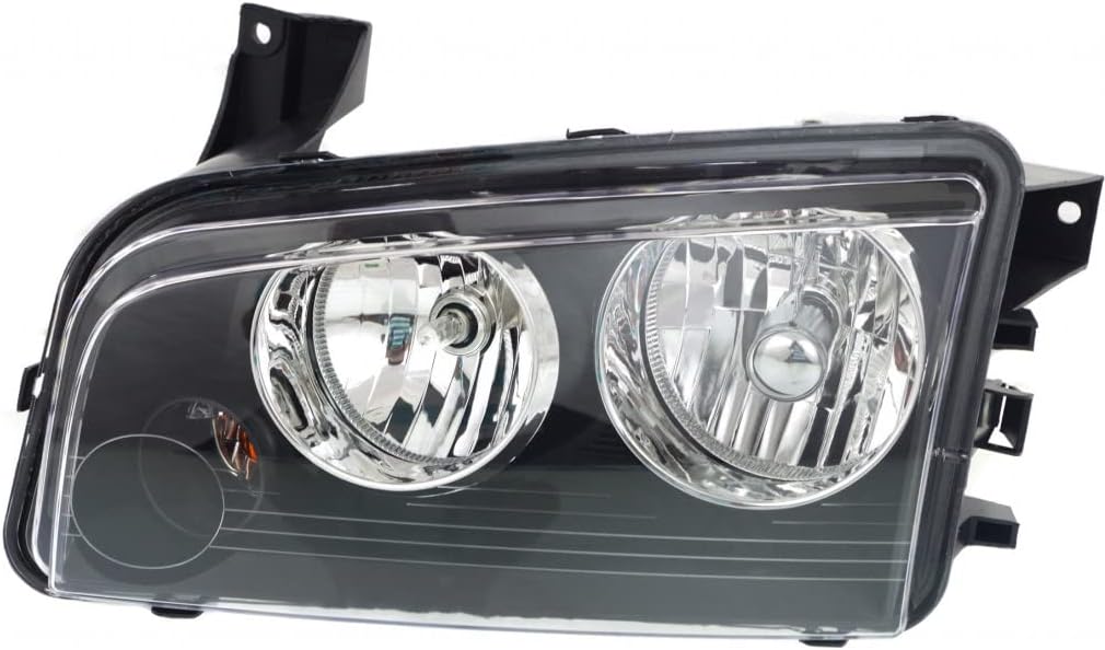 CarLights360: For 2008 2009 2010 Dodge Charger Headlight Assembly Driver Side w/Bulbs Black Housing-CAPA Certified For CH2502206 | 4806165AJ, 4806165AI, 4806165AH, 4806165AG