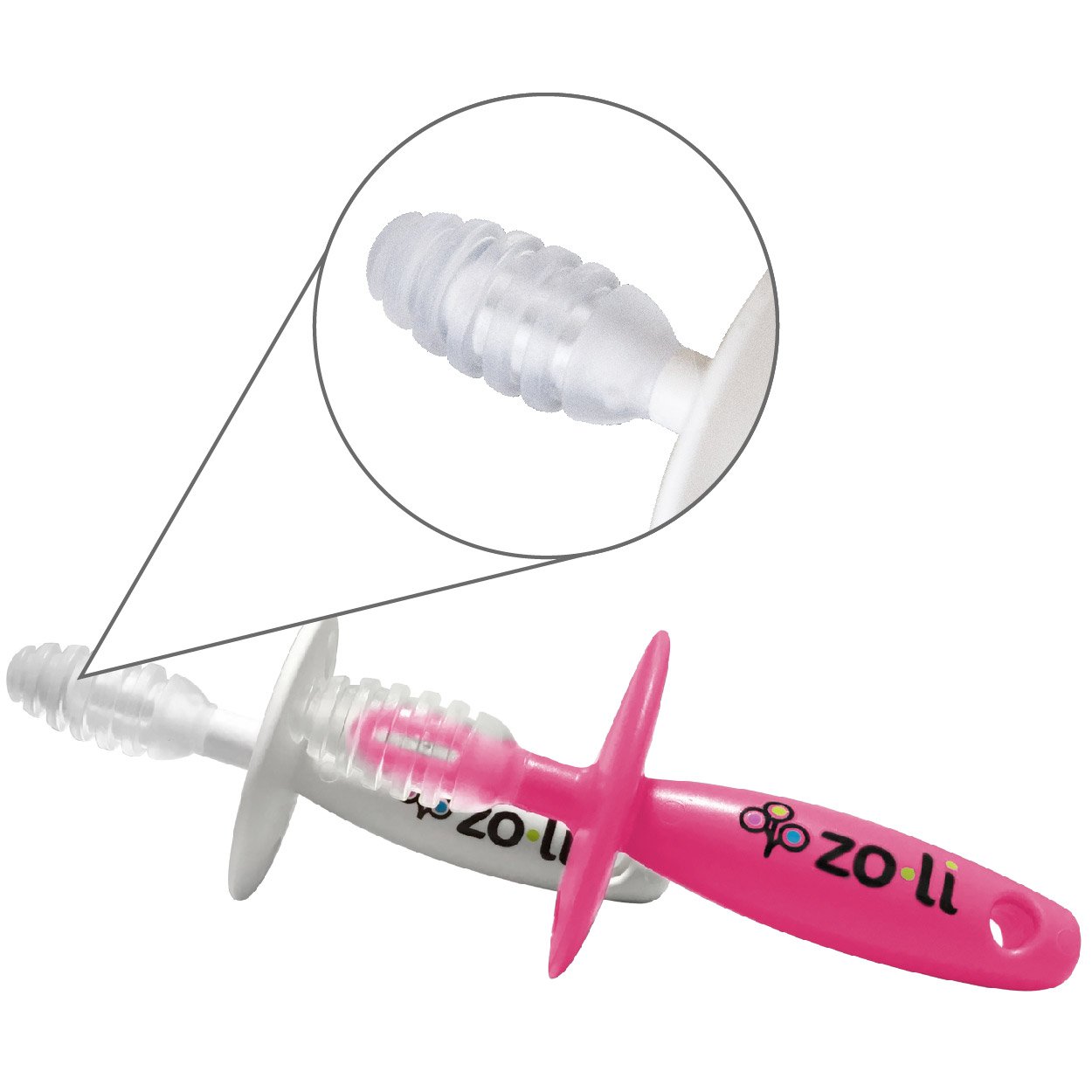 ZOLI INC Teether Pink White 2Pk, 2 CT