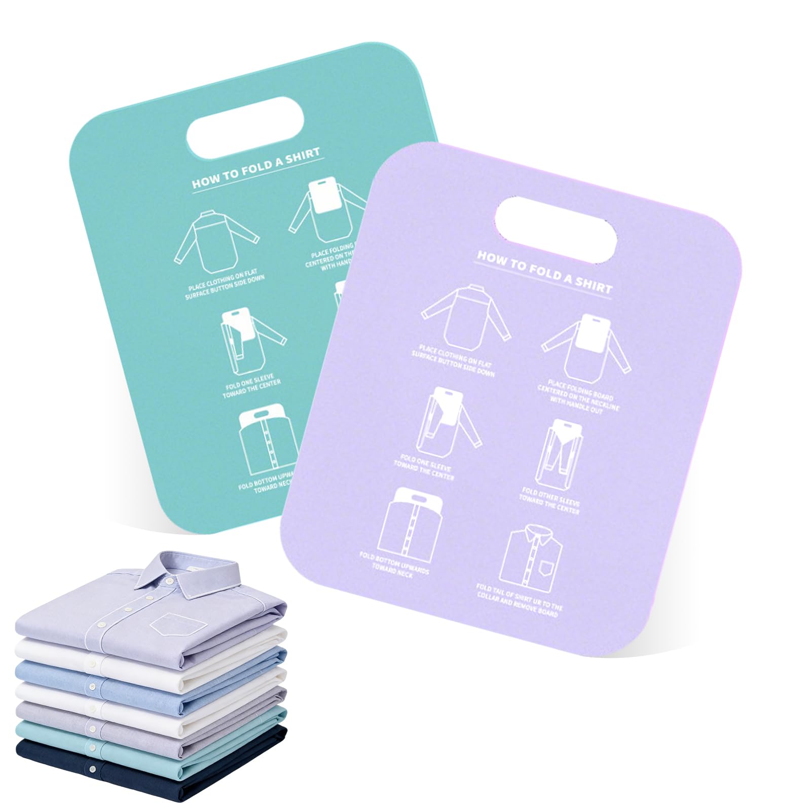 Tavola Pieghevole per Camicie,Organizer Pieghevole a 2 Pezzi per Camicie e Magliette, Resistente, per Adulti e Bambini (30,5 x 25,3 x 0.1 Cm)