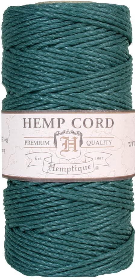 Hemptique #48 Hemp Cord Spool - Premium Craft Cord for Jewelry Making, Macrame & Beading Projects - Soft Cotton Twine Feel Adds Strength for Scrapbooking & Home Decor Use - Sunset Coral -205Ft image 2