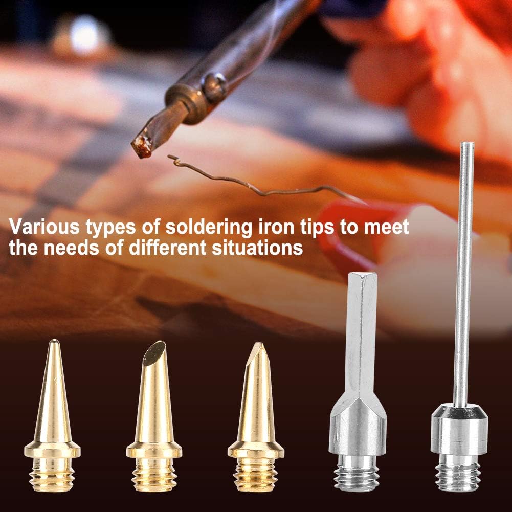 Walfront 5pcs Gas Soldering Iron Tips Electric Foam Cutter Solder Welding Tips Tool Accessories for Soldering Iron Welding Tools