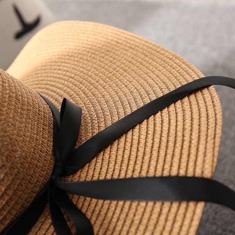 Chapeau à bord large élégant style Panama avec nœud d'été - 5